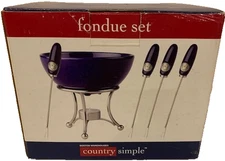 Boston Warehouse Country Simple Fondue Set, New