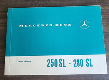 Mercedes-benz 250sl 280sl W113 Pagoda Owners Manual Made In Germany Reprint
