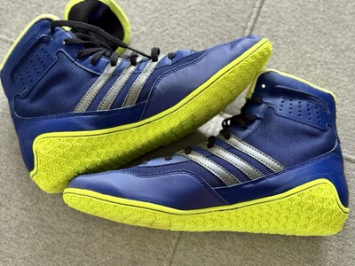 Adidas Mat Wizard 3 Wrestling Shoes Men s Size 7 - Navy/Lime Green - NEW