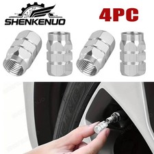 4 For Ford Tire Valve Stem Caps For Car Truck Universal Fitting Metallic Silver 4 For Ford Tire Valve Stem Caps For Car Truck Universal Fitting Metallic Silver