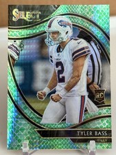 Tyler Bass RC Dragon escala #/67 2020 Select Buffalo Bills