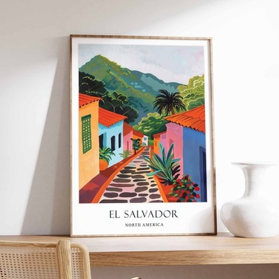 8_El Salvador Poster, Mittelamerika Poster, Maya Ruinen Poster, Salvadorian Cu