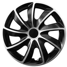 4x15" Wheel trims fit Punto Stilo Doblo Panda Multipla silver-black