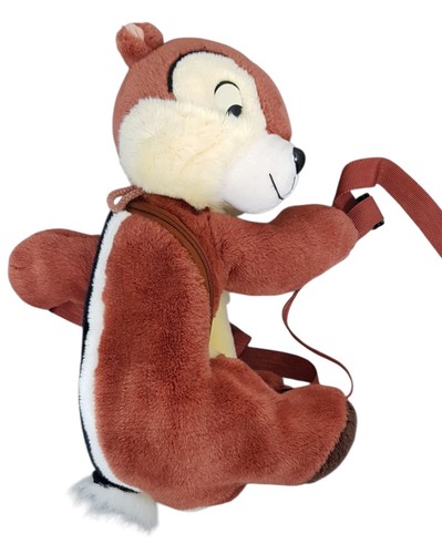 Chipmunk Backpack Vintage Disney Chipmunk Backpack Bag Plush Soft Toy Zip Up Disneyland ...