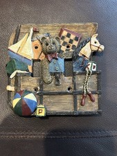 Vintage Home Kids Room Hand Painted Toy Chest Double Light Switch Cover