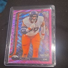 Topps 2023 Chrome Zach Allen Pink Parallel #95 /250 Denver Broncos