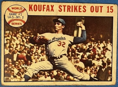 1964 Topps - Sandy Koufax #136 1963 World Series Game #1 LA Vs NY