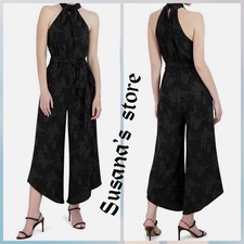 NWT BCBG MAXAZRIA SIZE 6 HALTER TIE WAIST ASYMMETRIC WIDE LEG JUMPSUIT