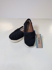 Toms Tiny Alpargata Navy Blue Toddler Slip-on Unisex Shoes US Size 6T NWT