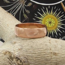 Domed Copper 6 mm Band Ring - Pure Copper