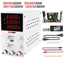 30V 10A 60V 5A DC Regulated Power Supply Adjustable Voltage Regulator Stabilizer