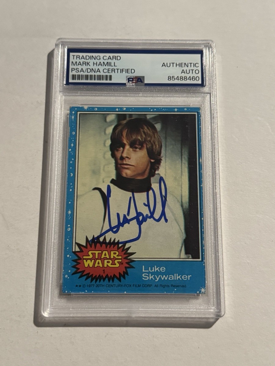 Mark Hamill 1977 Topps Star Wars #1 Luke Skywalker Signed Auto RC