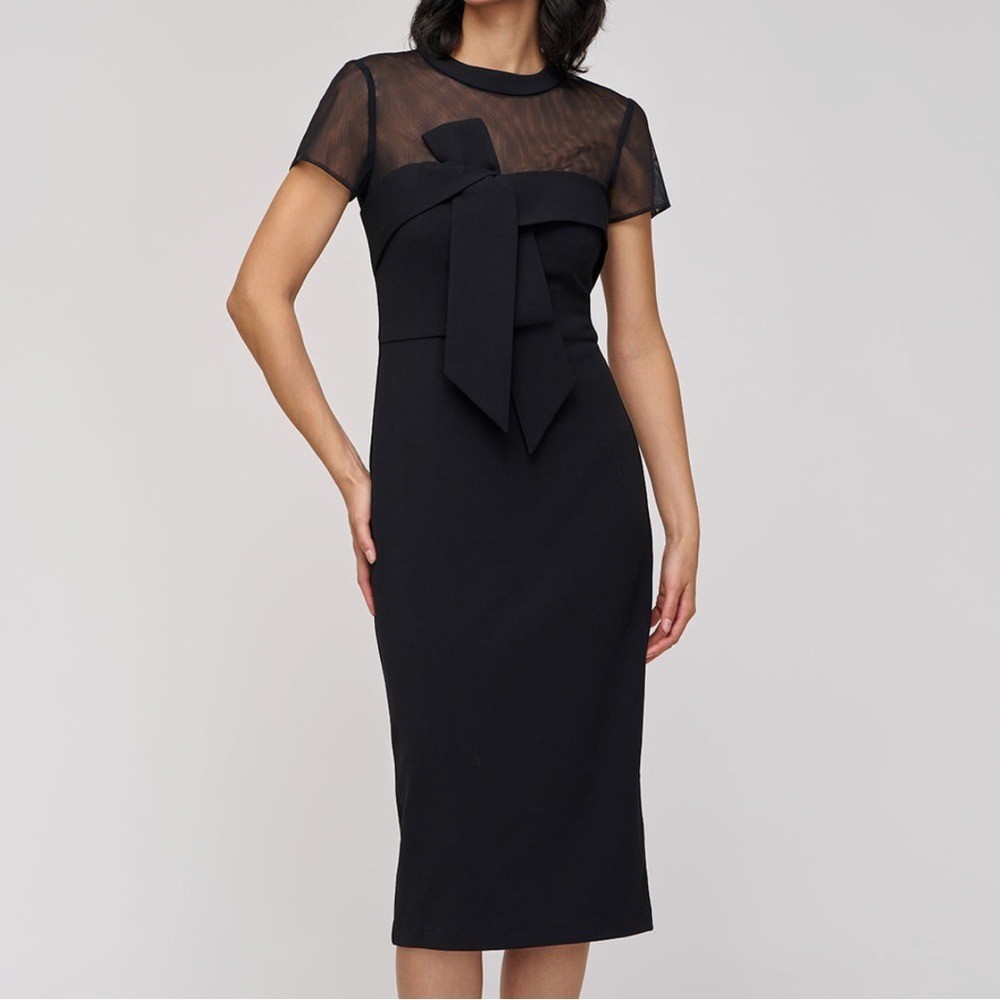 knee length dresses for ladies Jenni Lace Tea Length Dress – JS Collections main image 0