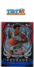 James Wiseman 2020 Panini Prizm Draft Red White Blue #82 Memphis RC 36a
