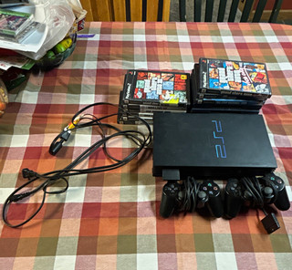Sony PlayStation 2 PS2 FAT Console w/ Controllers Cables & Games GAME LIST⬇️