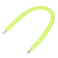 Acrylic Purse Strap,23.6" Matte Bag Chain Replacement Fluorescent Yellow