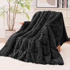 Super Soft Luxury Fleece Sherpa Weighted Blanket 15lbs for Adults, Turtle She...