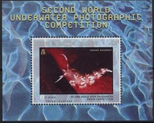 [80.200] Turks & Caicos : Fauna Marine - Dobry bardzo drobny arkusz MNH