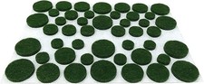 9423 Self-Adhesive Felt Surface Protection Pads, Assorted Sizes, 46-Count, Green