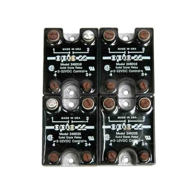 (Lot of 4) Various Opto 22 Solid State Relays 240D25 240D10 SSR Modules 3-32VDC