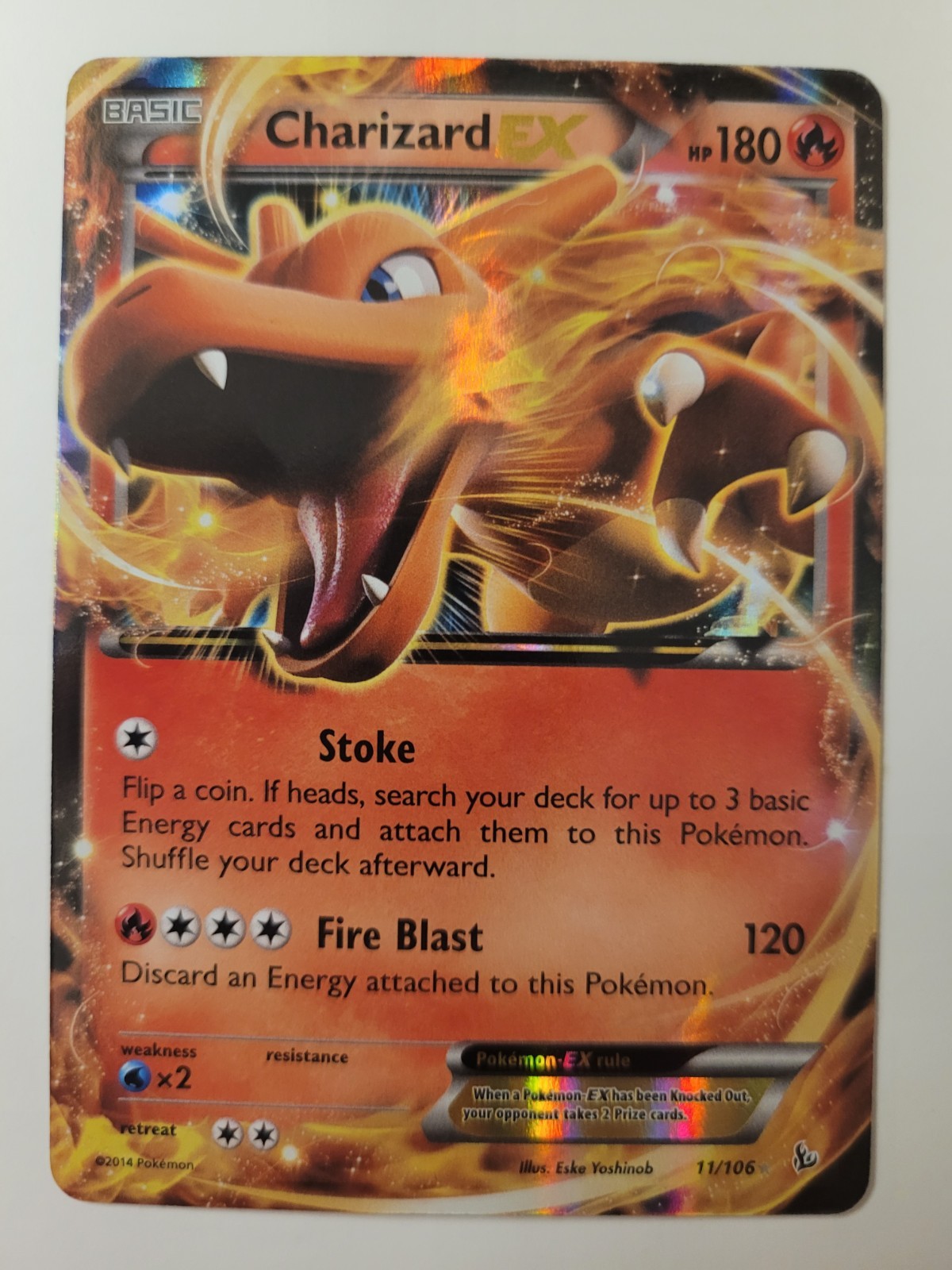 Charizard EX Pokemon XY - Flashfire Holo 11/106 NM