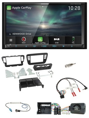 Kenwood Bluetooth USB 2DIN Lenkrad TMC DAB Navigation für Seat Mii 17-19 Skoda C