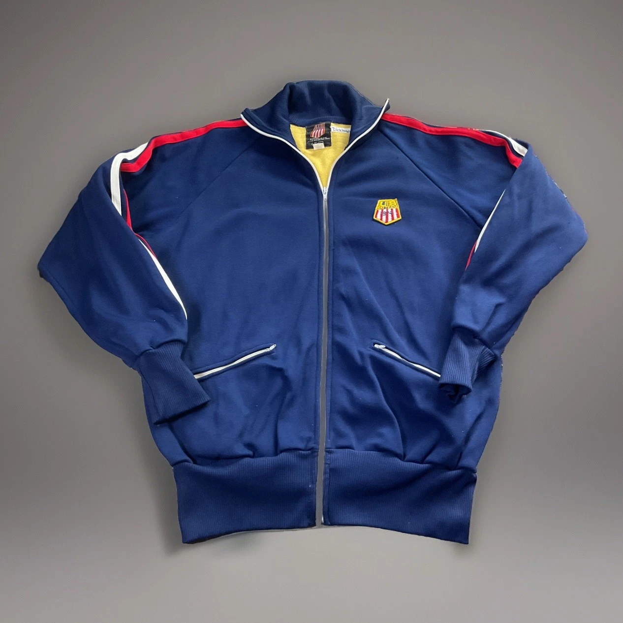 Vintage 1974 USA Ski Team Olympics Jacket RARE Mens L Snow Sports Training Sears