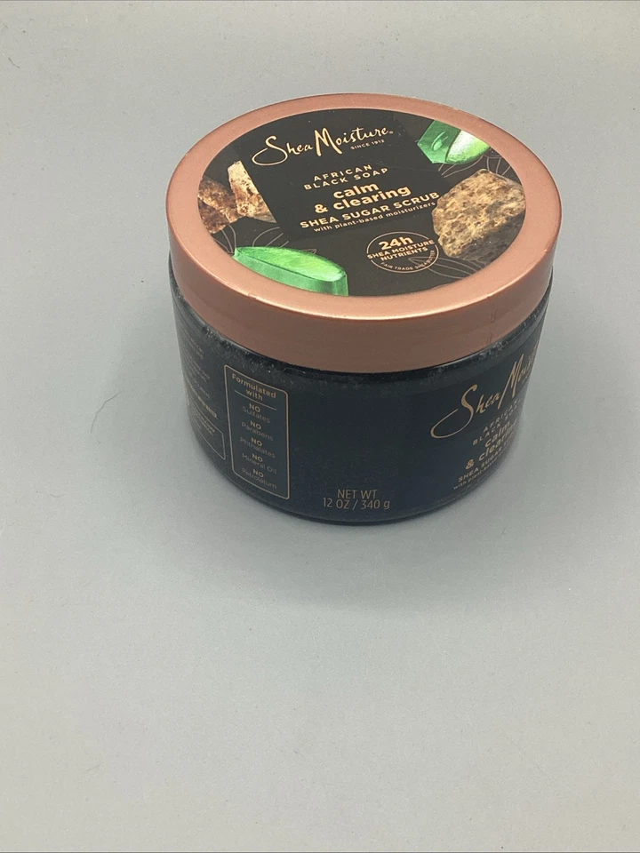 Shea Moisture African Black Soap Calm & Clearing Shea Sugar Scrub 12oz, Sealed - Image 3 of 4