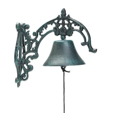 Large & Loud Farmhouse Dinner Bell Outside Wall Mounted Electroless Doorbell,...
