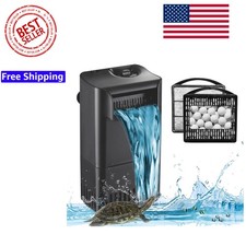 222GPH 10W Turtle Tank Filter Aquarium Filter Power Adjustable 10-40 Gal. Sma...