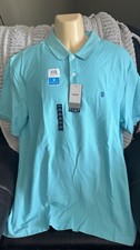 IZOD Men's Advantage Performance Short Sleeve Stretch Xxl Polo Shirt Blue 2XL