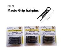 3 x Packs Magic Grip Hairpins 2 1/2" Black 30 Pcs Good Hair Days