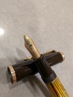 Vintage Pelikan 400 in Tortoiseshell Brown & Gold 14c 585 Oblique Med Gold Nib — photo 5