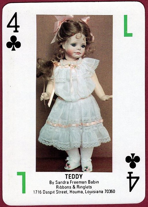 Little Dolls - Teddy by Sandra Freeman Babin Ribbon/Ringlets Single Playing Card