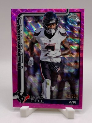 TANK DELL 2025 TOPPS CHROME PINK REFRACTOR /250 #123 FOOTBALL TEXANS Q2045