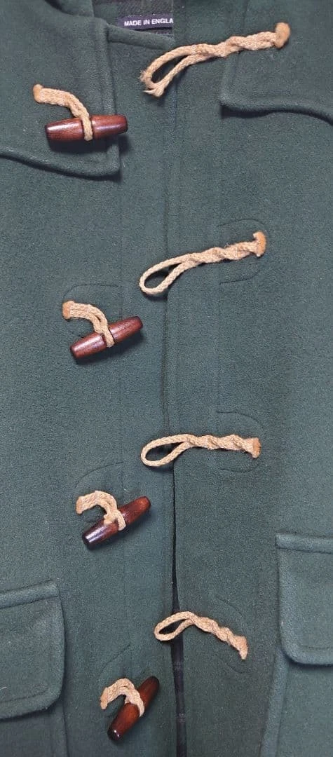 GLOVERALL FACTOTUM Green Duffle Coat M Wool UK Made Vintage Classic Japan - product detail image 7