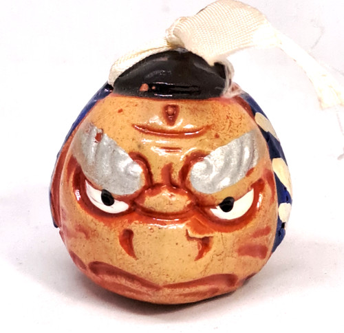 Japanese Clay Bell Dorei Karura Karasu Tengu Yokai Pottery Lucky Charm Decor K12