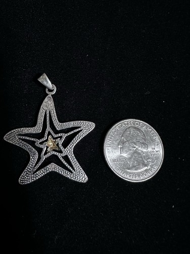Love Earth Two-Tone Silver 10kt Gold Pendant Charm