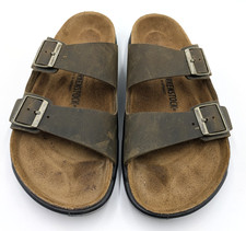 Birkenstock Arizona Oiled Leather Mens 12 Brown Comfort Cork Sandals Casual