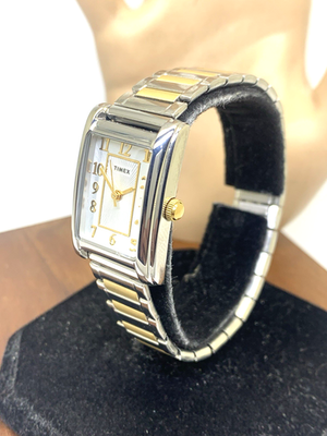 Timex Women\'s Watch TW2U44200 Quartz Two Tone Steel Expansion Band Tank 21mm Amazon.com: Timex Women main image 4