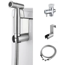 Handheld Bidet Sprayer for Toilet-Adjustable Water Pressure Jet Spray with Bi...