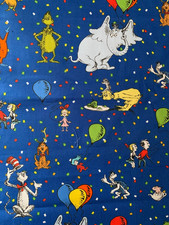 Dr Seuss Scrap 9"x 22 Cotton Fabric Fat eighth Cat Grinch sneech thing horton