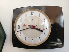 Horloge vintage formica Jaz, Annees 60. Fonctionne Parfaitement 
