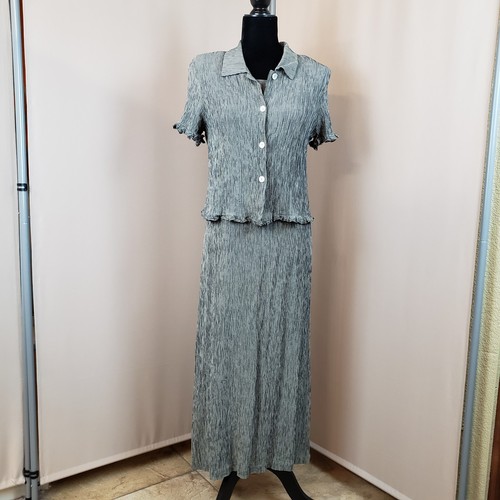 Talbots 1990s Dress Jacket Vintage Sz L *Read * Long Sleeveless Stretchy Sheath - Picture 11 of 22