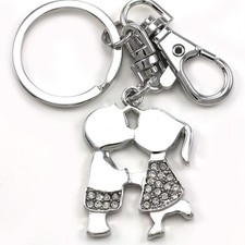 Valentine's Day His Her Couple Keychain Dangle Key Ring Boyfriend Girlfriend