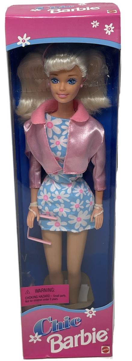 CHIC Vintage BARBIE #17297 1996 Mattel Mod Style Flower Dress Pink