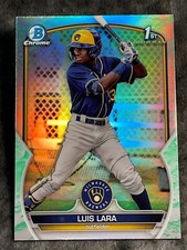 2023 Bowman Chrome 1st LUNAR GLOW REFRACTOR PROSPECT ROOKIE Luis Lara item 1