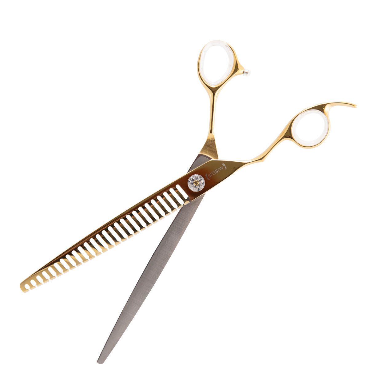 DezynaDog Aureus Gold Left Handed Chunker Dog Grooming Scissors, 26