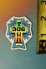 DOGTOWN Skateboards DTS BDS Neon Rasta Cross Fade Z-Boys Skateboarding STICKER