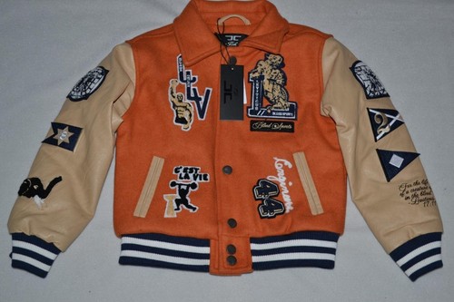 AUTÉNTICA Chaqueta Universitaria Jordan Craig Niños Carpe Diem Naranja Quemado Todas las Tallas Nueva - Imagen 7 de 11